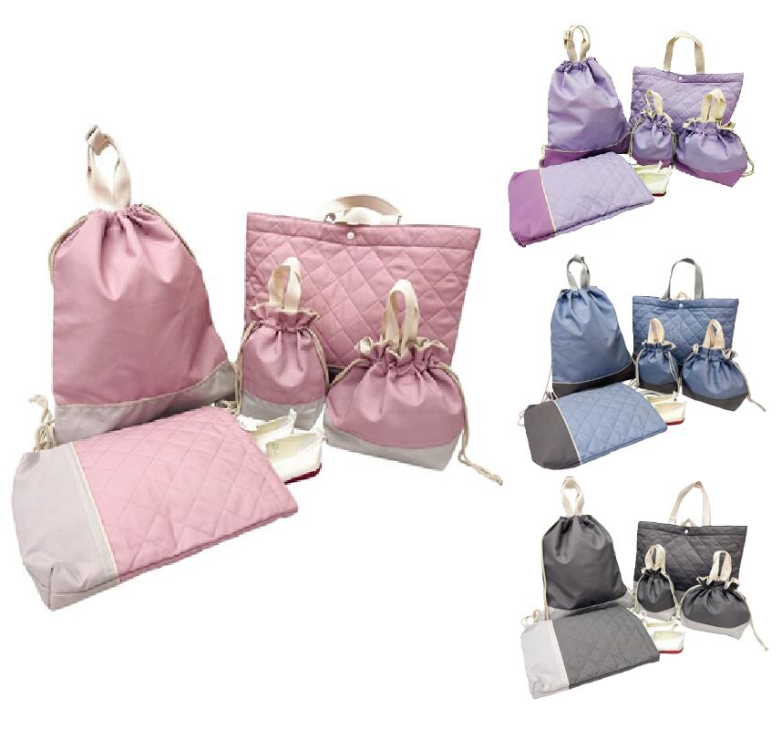 【BUU&POPO/ブーアンドポポ】入園入学準備品５点セット/ユアーズアーミーワールド 　レッスンバッグ　ナップサック　シューズバッグ　巾着L(ランチバッグ) 　巾着М（コップ＆歯ブラシ入れ)