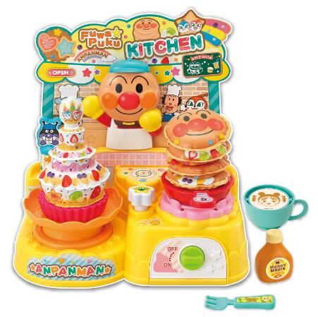 【期間中、アンパンマンのしゃぼんだまセットをプレゼント】 びっくり！！ふくらむスイーツ♪アンパンマンのふわぷくキッチンDX(1個)　 アンパンマンのカフェセット/おままごと/ 7,066円
