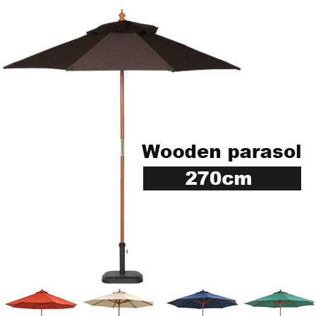 木製パラソル 270cm 木製 傘 アンブレラ 日よけ 270cm ブラウン 茶 塩系 カフェ風 北欧 フレンチカントリー アンティークテイスト アジアン モノトーン ミッドセンチュリー サーフ ブルックリン ボタニカル ケース 一人 おしゃれ オシャレ モダン デザイン シンプル 人気｜ソファ・デザイン家具 エント 10,440円