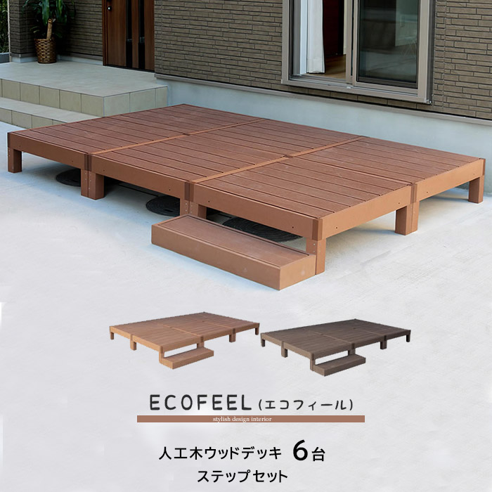 楽天市場】ウッドテラス セット ウッドパネル 樹脂 人工木