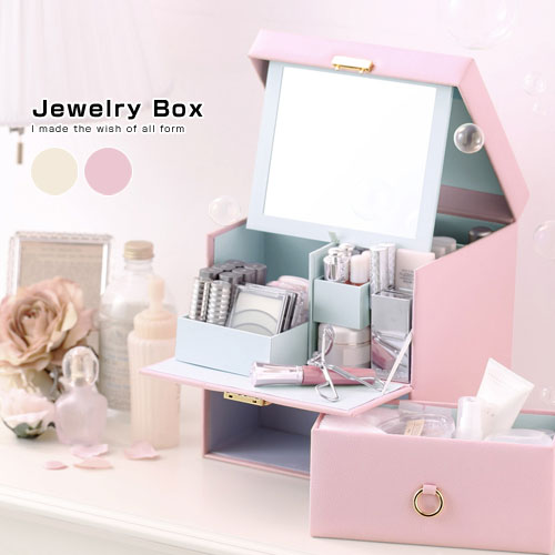 楽天市場】完成品 コフレ メイクボックス メイクボックス 鏡付き