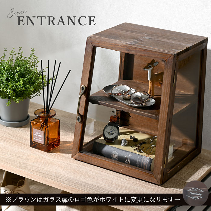 木製ガラスケース　棚昭和レトロ 飾り棚　(タンスの上置き) 昭和レトロ
