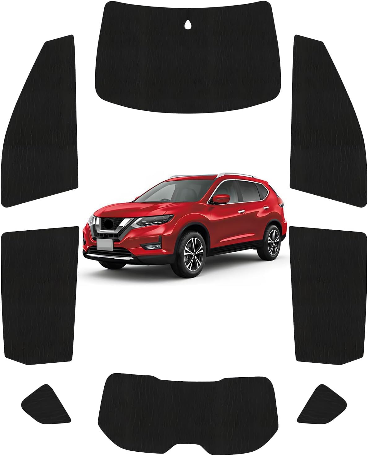 【日産 エクストレイル T32 専用】サンシェード全面 フルセット 車中泊 日除け 断熱 UVカット 専用アクセサリー車中泊 ブラックメッシュサンシェードニッサン エクストレイル T32 車種専用 プライバシー保護 暑さ対策 車用 仮眠 UVカット 盗難防止 日除け 取付簡単｜Enties