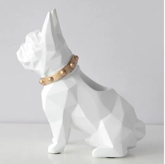 おもしろ ペン立て かわいい おしゃれ オフィス 北欧風 犬 ペンスタンド フレンチブル White/ホワイト 白 犬グッズ 飾り 装飾 インテリア雑貨 リビング 寝室 部屋