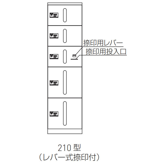 【法人配送限定】神栄ホームクリエイト 宅配ボックス ダイヤル錠式 210型 ステンレス扉 SK-CBX-210 捺印付き
