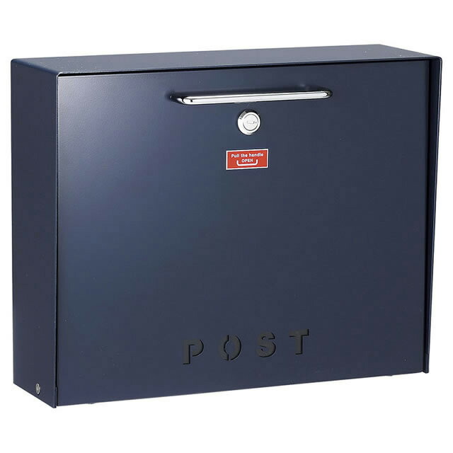 美濃手工芸品 水茎の跡郵便受け Deturn デターン DTN-CB シティ青味色 鍵付き添い人