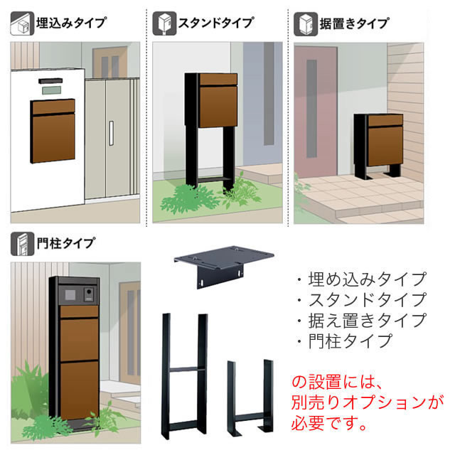 ユニソン ポスト付き宅配ボックス Vico 前入れ前出し DB ヴィコ 左開き