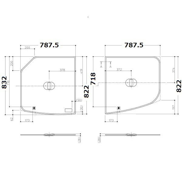 TOTO AFEKK81129WR2 ST2枚風呂蓋R 把手付