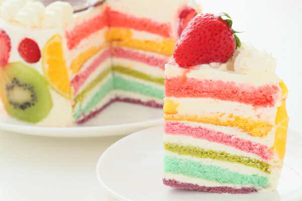 スペシャルレインボーケーキ6号サイズ 個セット誕生日ケーキ お誕生日ケーキ バースデー ケーキ ホールケーキ ホール いちご フルーツ 大人 子供 サプライズ レインボー 虹 色 サプライズ かわいい 可愛い おしゃれ お取り寄せ スイーツ お菓子工房アントレ