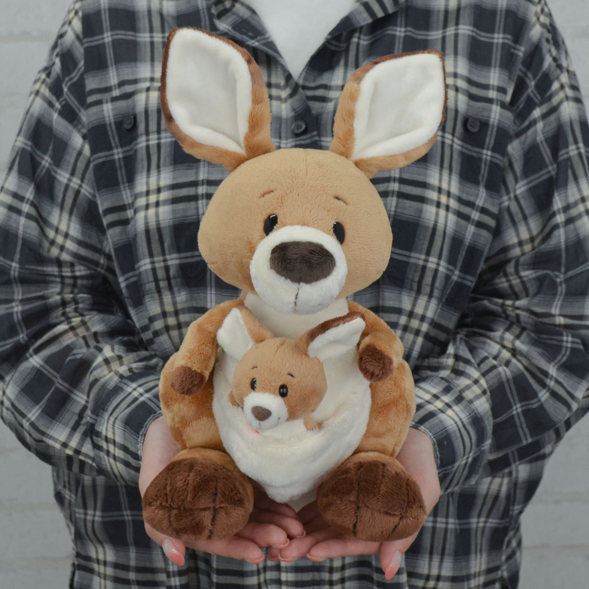 【日本正規代理店】NICI(ニキ)WF25 カンガルー オヤコ ぬいぐるみ 25cm (gr02m) 2508CP