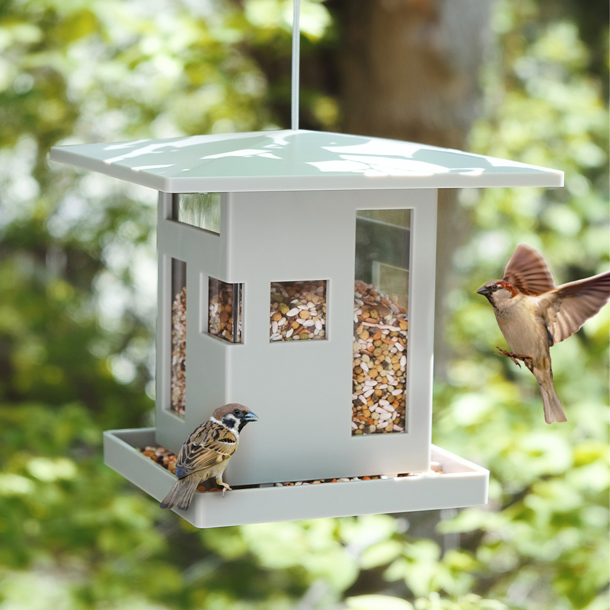 バードフィーダー 鉄製 おしゃれ ガーデング レトロ 庭 装飾 野鳥 餌台 餌箱 鳥 2021人気特価 餌箱