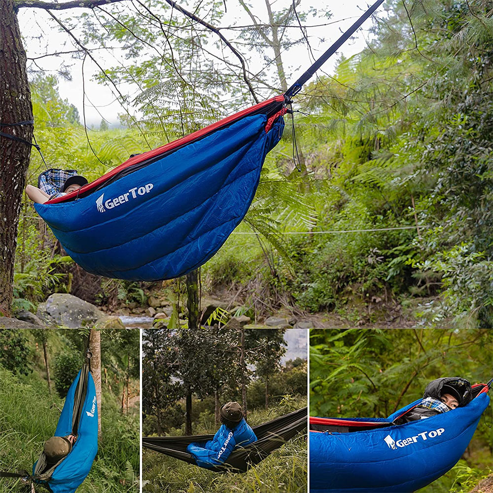 【楽天市場】ハンモック アンダーキルト 軽量 ハンモック式寝袋 ハンモックに取り付け 防寒用 撥水 コンパクト 快適温度 5℃−20