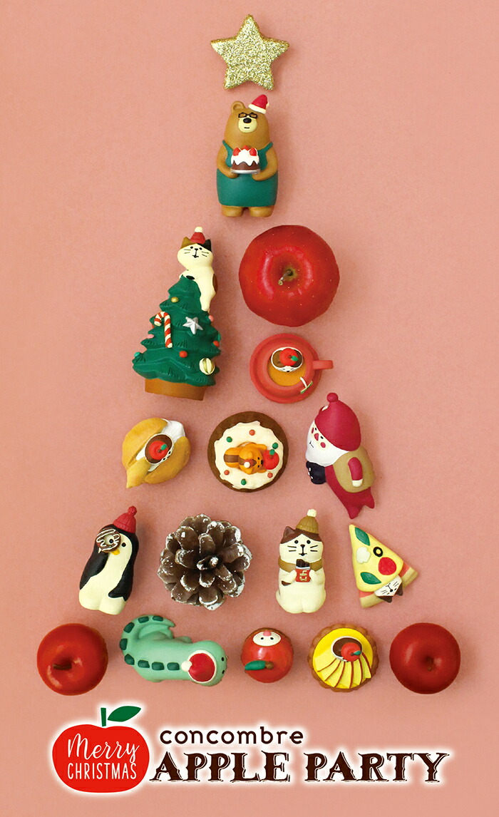 楽天市場 コンコンブル クリスマス 猫とサンタケーキ デコレ Decole Concombre 小物 飾り かわいい 置物 玄関 部屋 19 F Zakka Enya