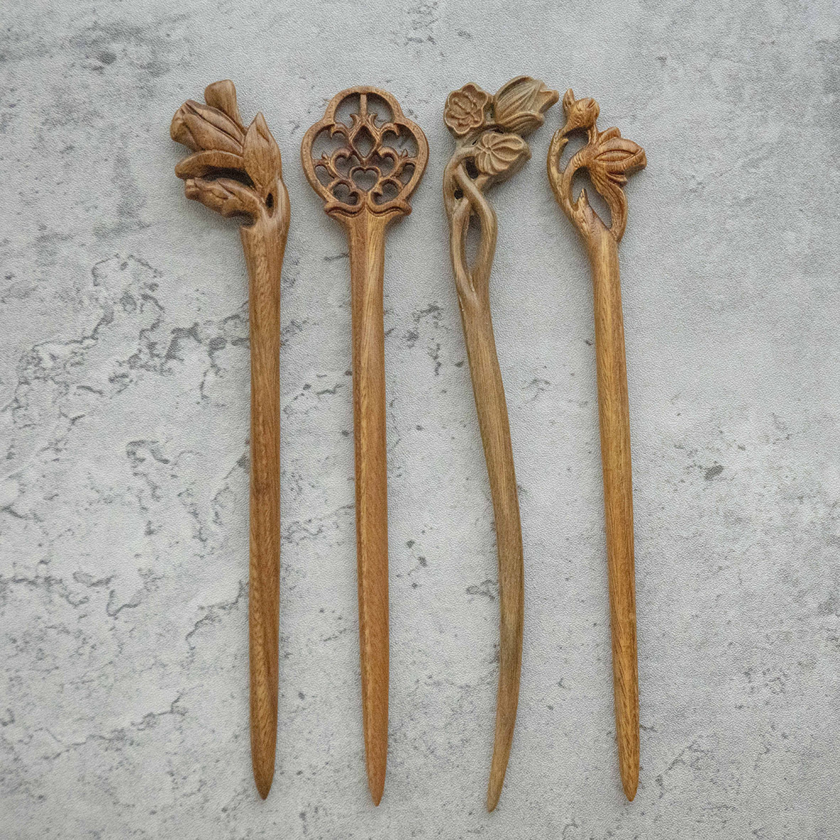 楽天市場】高級木材 木彫り 1本かんざし 檀木 簪 和装 洋装 髪飾り