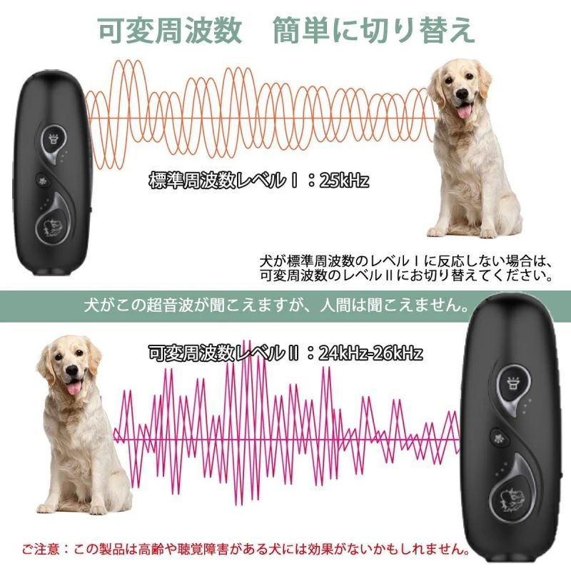 市場 犬 調整可 音 超音波 嫌がる 器具犬用 超 携帯便利 吠え防止装置 犬の訓練ツール2つ周波数モード 防止 Usb充電式 音波猫 が