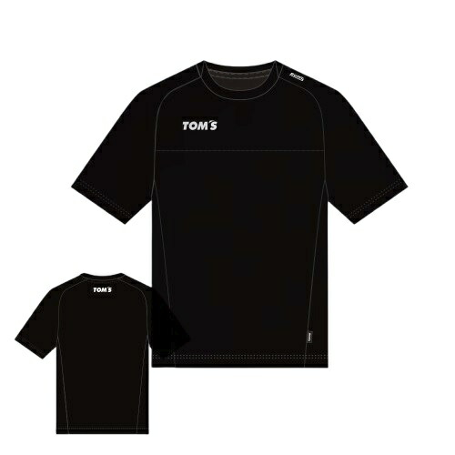 トムス 2025 チーム Tシャツ 半袖 ブラック TOM'S ロゴ入り サイズ：XL 黒 ファッション