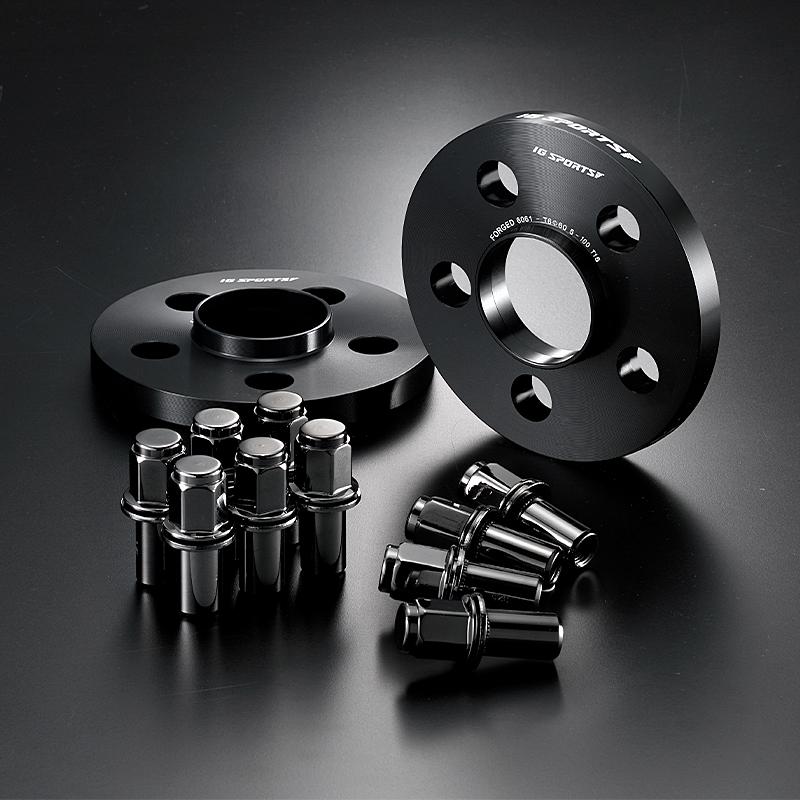 IG SPORTS トヨタ汎用 ワイドトレッドスペーサー 純正 アルミホイール専用 25mm 114.3 5穴 ハブ径60mm スモークロングナット10個セット IG1145256060LSN