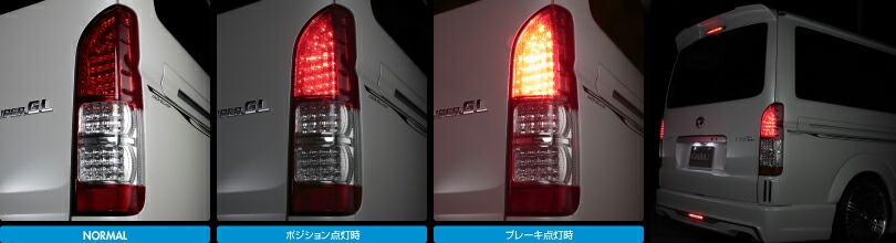 ＧＡＲＡＸ ギャラクス フルＬＥＤテール　レッド/スモーク　200ハイエース