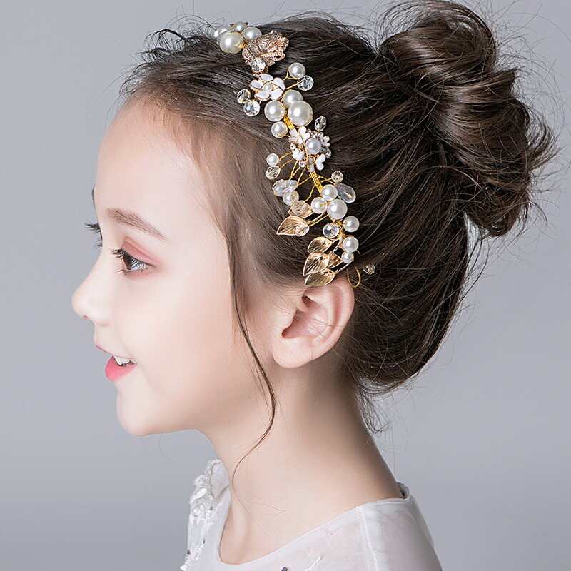 Eones Child Kids Hair Accessories Flower Headband Classical White