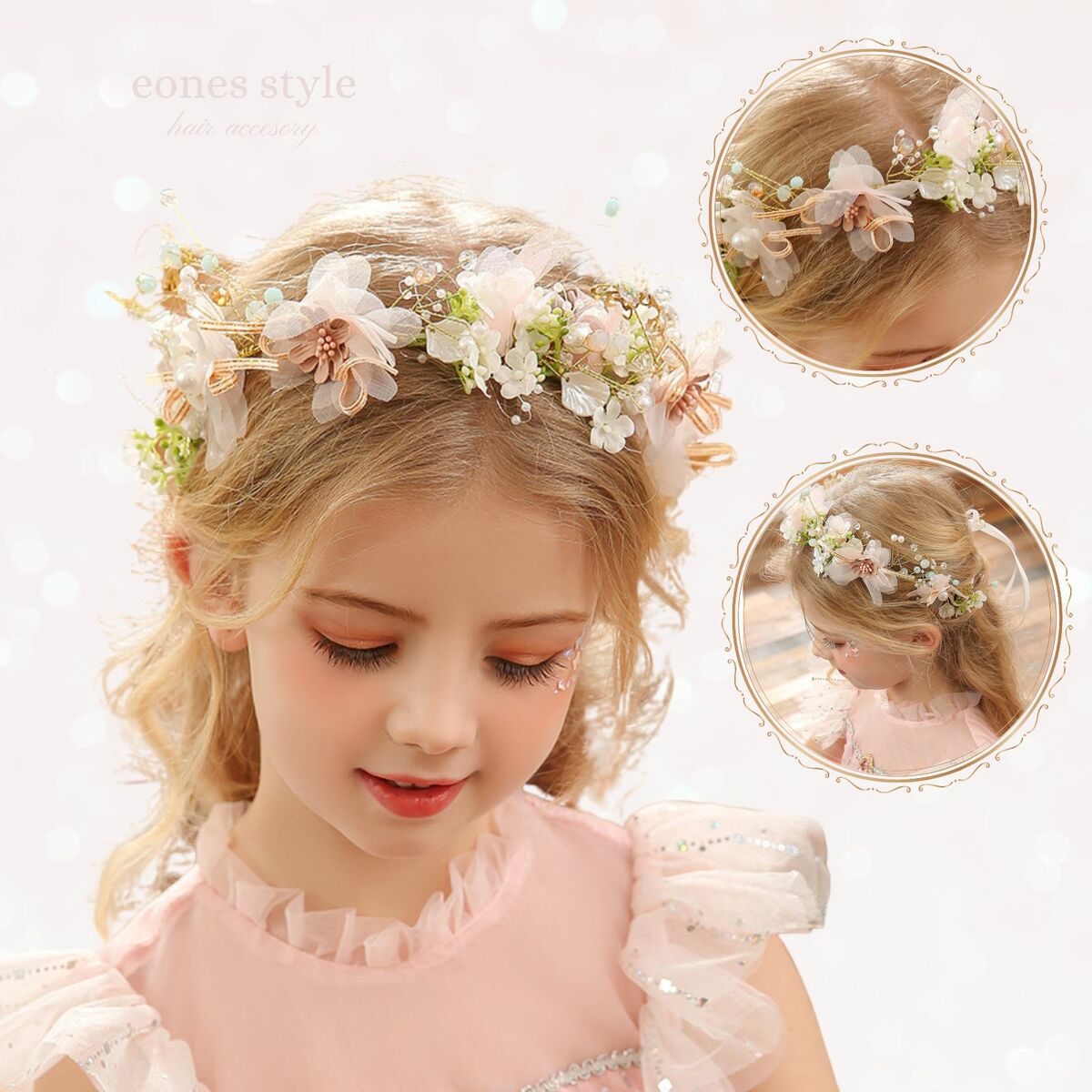 ヘアアクセサリー 髪飾り 子供 ハンドメイド 女の子 レディース 花 ピアノ 発表会 蝶々 ちょうちょ フラワー 手作り ホワイト リボン  ピンク クリスタルビーズ ラインストーン パールビーズ ティアラ カチューシャ 結婚式 ブライダル ウエディング 写真撮影 ...