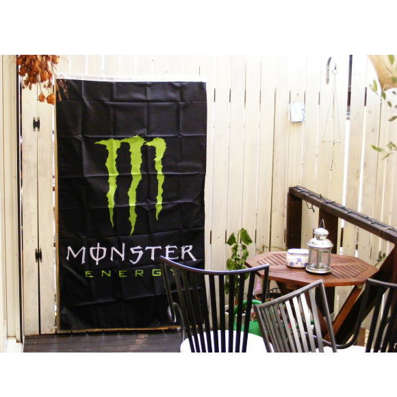 Flag Flag Wall Decoration Interior Tapestry Monster Energy Flag Monster Energy Watching Bar パブグッズガレージングディスプレースポーツ Support Supporter