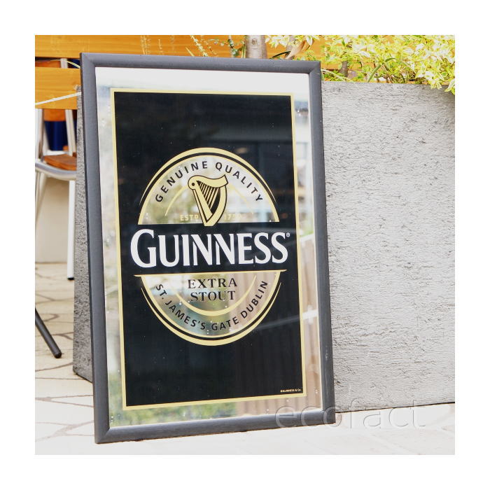 【楽天市場】パブミラー バーミラー 鏡 壁掛け ギネスビール ラベル（Guinness Stout 縦 アイリッシュバー ビール お酒 看板