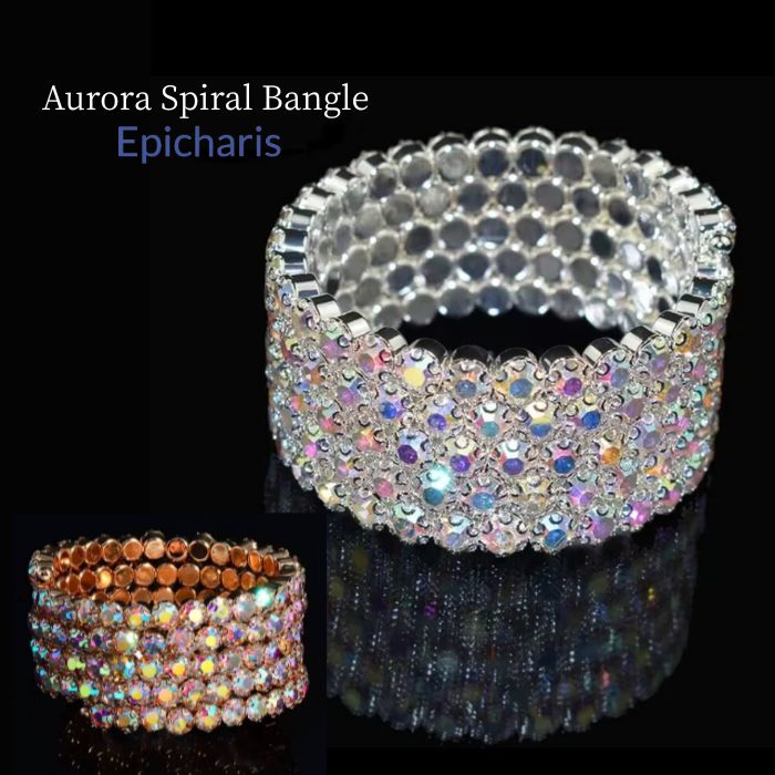 楽天市場】【即納】10連ラインストーンブレスレット オーロラ