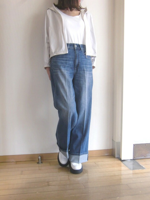 C.C.CROSS シーシークロス ロールアップ 広々とした ジーンズ ズボン下 インディゴ 並み並み XS S M L XL 真っただ中押し付ける レディース 貨物輸送無料