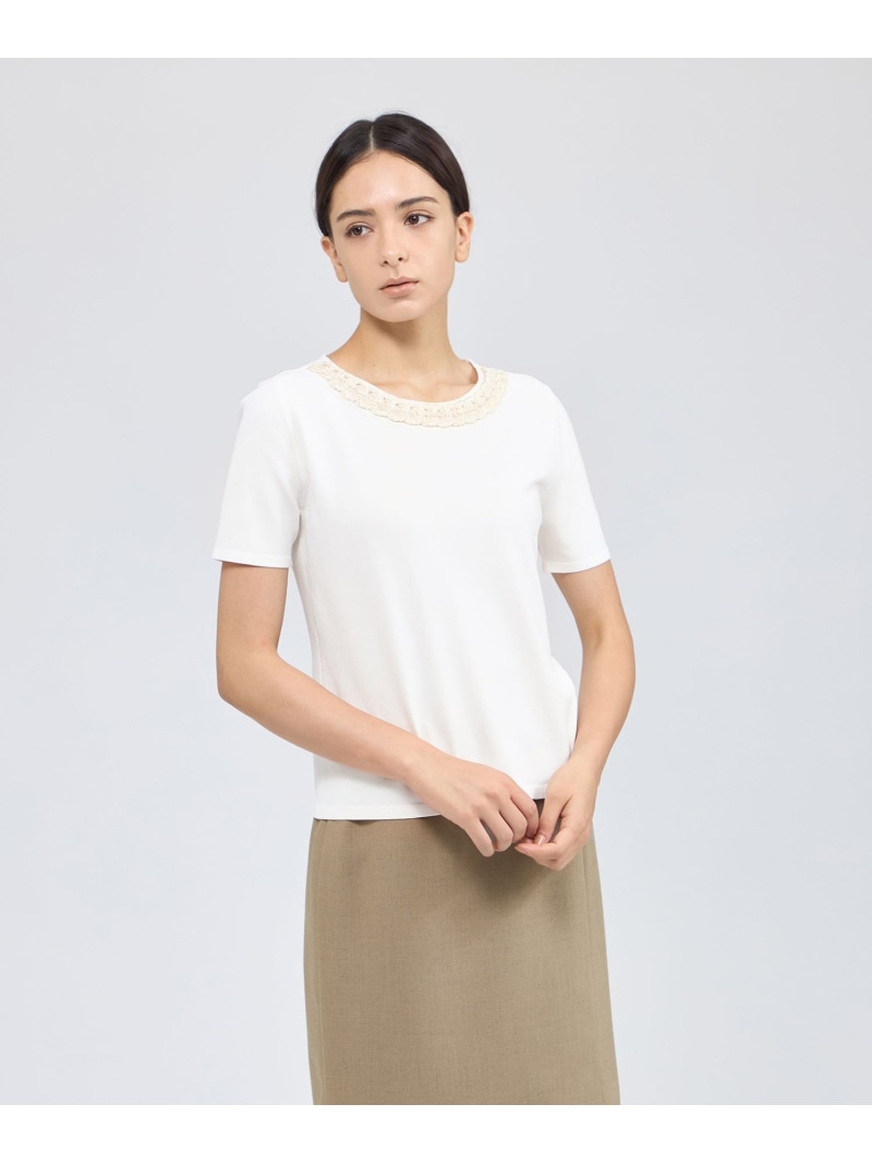 【SALE／44%OFF】ドライストレッチ ニットプルオーバー EPOCA エポカ トップス ニット ホワイト【RBA_E】【送料無料】[ Fashion]｜EPOCA