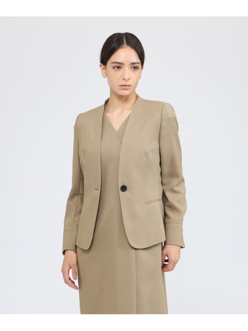 【SALE／40%OFF】ナチュラルビエラ ノーカラージャケット EPOCA エポカ ジャケット・アウター ノーカラージャケット ベージュ【RBA_E】【送料無料】[ Fashion]