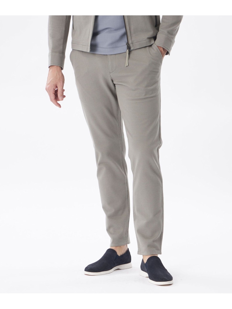*Safari5月号掲載*ミニワッフルジャージーパンツ EPOCA UOMO エポカ パンツ その他のパンツ ブラック ベージュ【送料無料】[ Fashion]