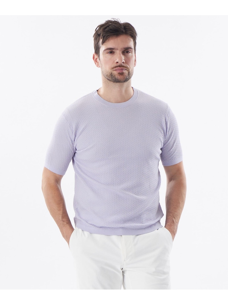 アセテートニットT EPOCA UOMO エポカ トップス ニット グレー ネイビー パープル【送料無料】[ Fashion]