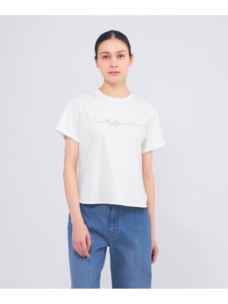 【WEB&一部店舗限定】フォイルロゴTシャツ EPOCA エポカ トップス カットソー・Tシャツ ホワイト【送料無料】[ Fashion]