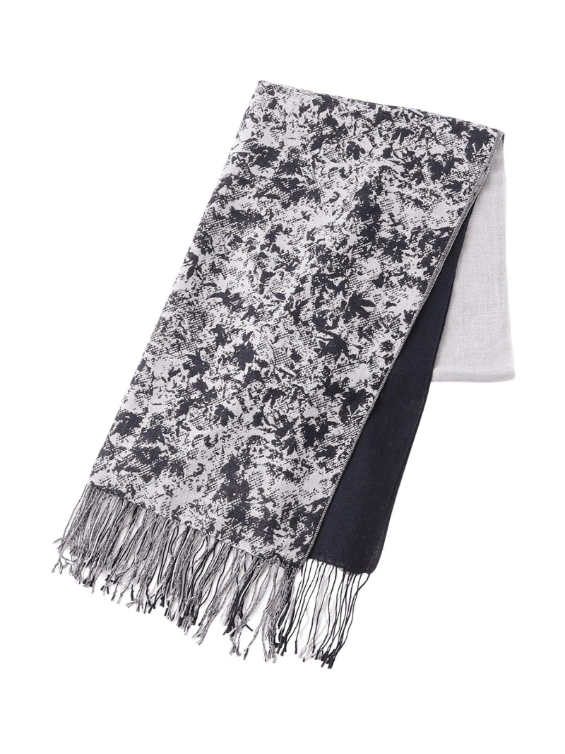 【SALE／18%OFF】リーフブックストール EPOCA UOMO エポカ ファッション雑貨 マフラー・ストール・ネックウォーマー ネイビー グレー ブラック【RBA_E】【送料無料】[ Fashion]