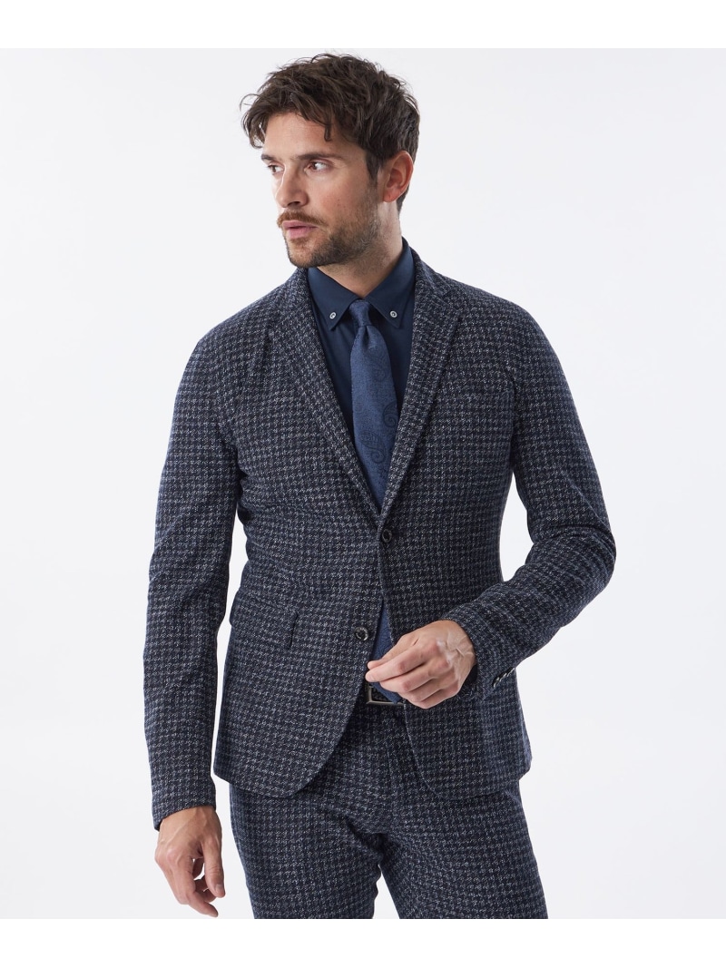 【SALE／40%OFF】【PRIMA COLLECTION】コンフォートダブルチェックJK EPOCA UOMO エポカ ジャケット・アウター テーラードジャケット・ブレザー ネイビー【RBA_E】【送料無料】[ Fashion]