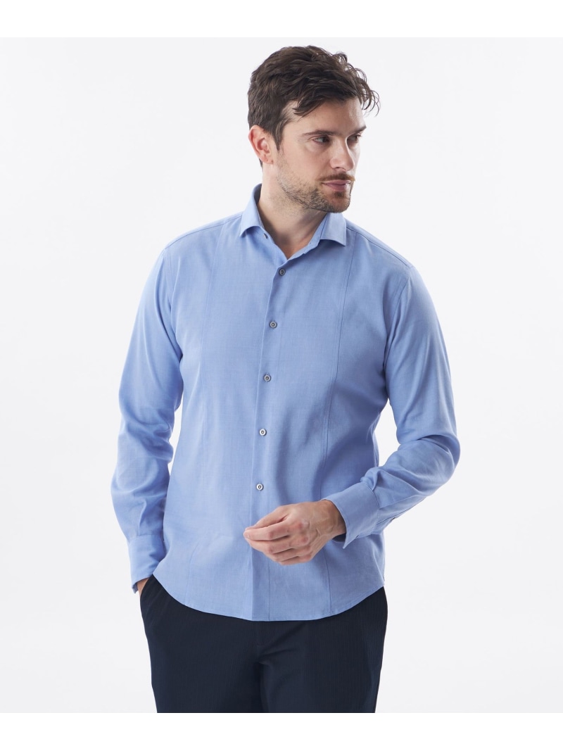 【SALE／26%OFF】*Safari5月号掲載*リネンストレッチシャツ EPOCA UOMO エポカ トップス シャツ・ブラウス グレー ブルー【RBA_E】【送料無料】[ Fashion]｜EPOCA