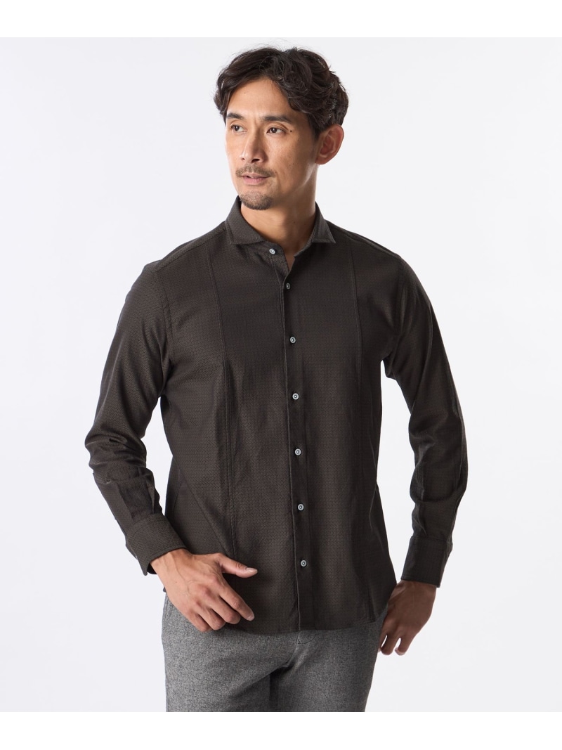 【SALE／33%OFF】ドビーストレッチシャツ EPOCA UOMO エポカ トップス その他のトップス ネイビー グレー【RBA_E】【送料無料】[ Fashion]