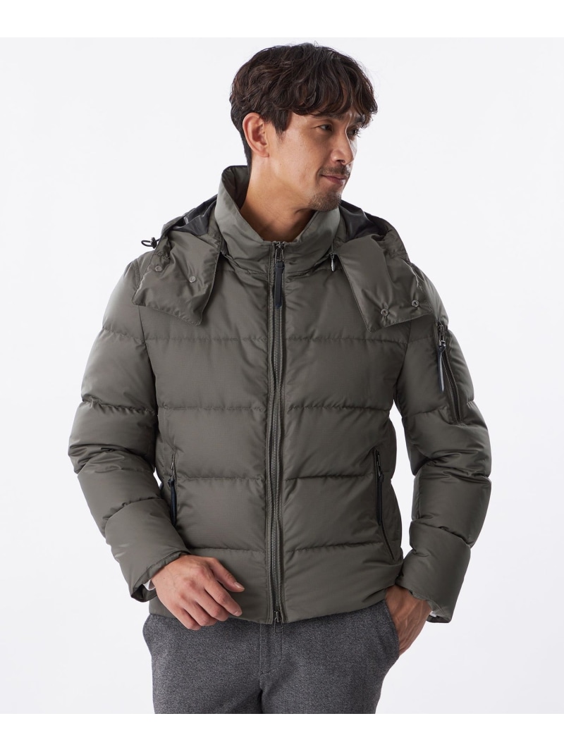 【SALE／30%OFF】【WEB&一部店舗限定】ミニリップストップダウンブルゾン EPOCA UOMO エポカ ジャケット・アウター ダウンジャケット・ダウンベスト ブラック グレー【RBA_E】【送料無料】[ Fashion]