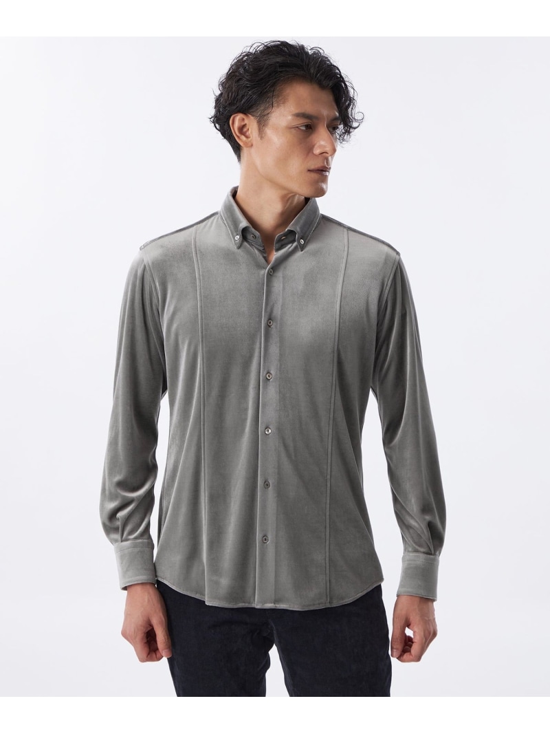 【SALE／25%OFF】別珍ストレッチシャツ EPOCA UOMO エポカ トップス シャツ・ブラウス ネイビー グレー【RBA_E】【送料無料】[ Fashion]