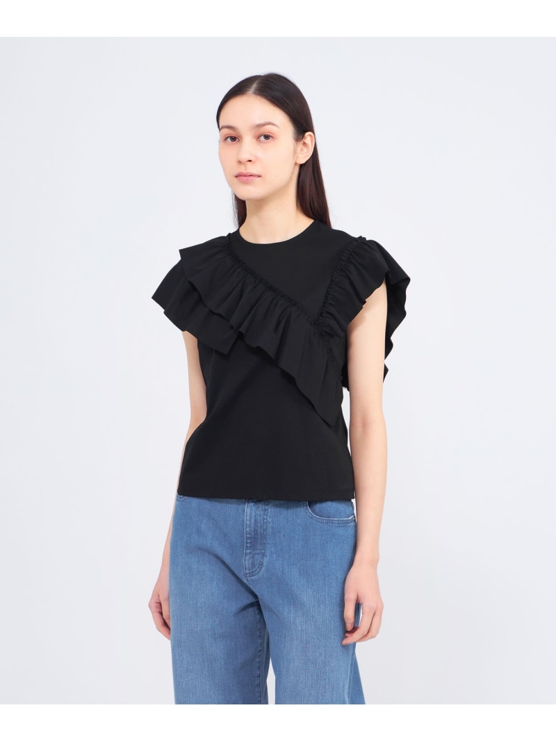 【SALE／30%OFF】【WEB\u0026構成成分バス発着場制限事項】フリルレイヤーコンビ デザインカットソー EPOCA エポカ トップス カットソー・プルオーバー ベージュ 白いこと【RBA_E】【貨物輸送無料】[ Fashion]