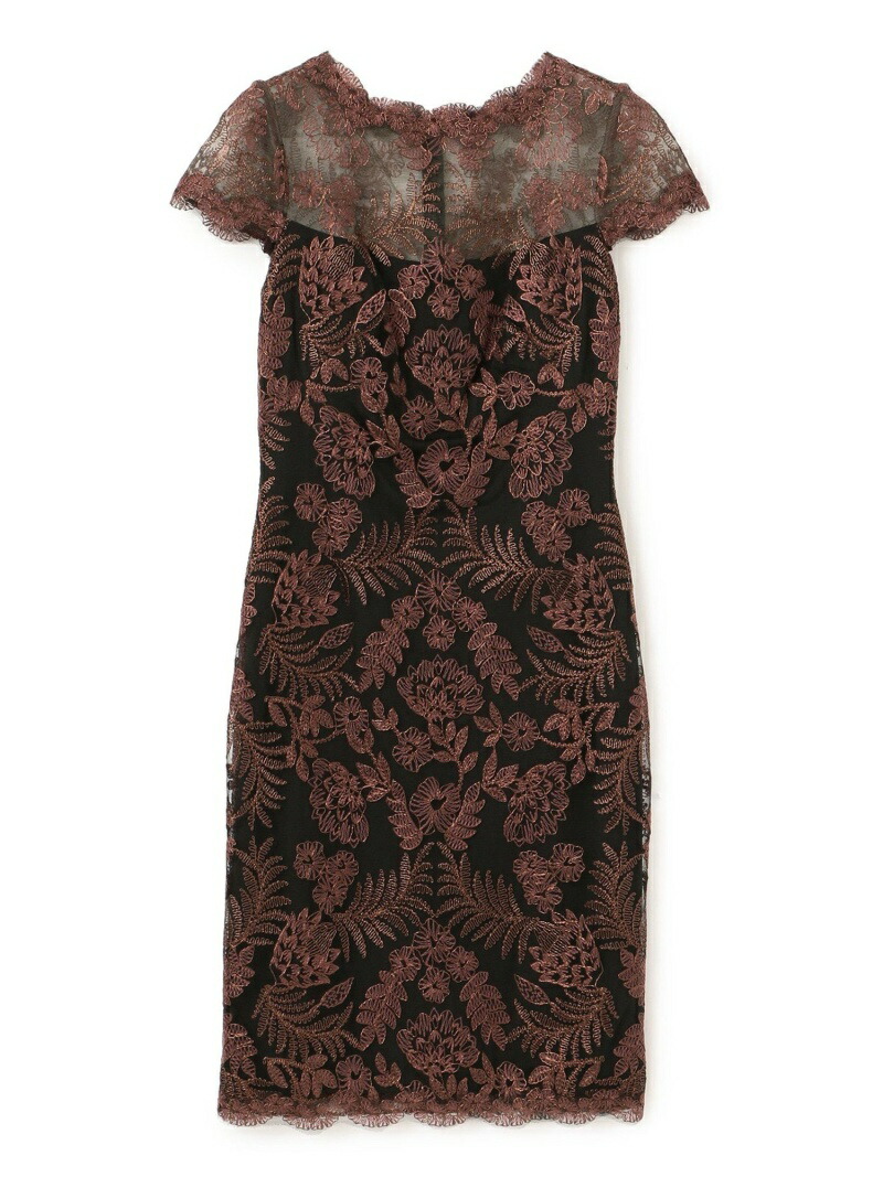 Tadashi Shoji ボタニカルレースドレス Epoca The Shop エポカ ザ ショップ ワンピース ワンピースその他 ブラウン ピンク 送料無料 Rakuten Fashion Printholo Com