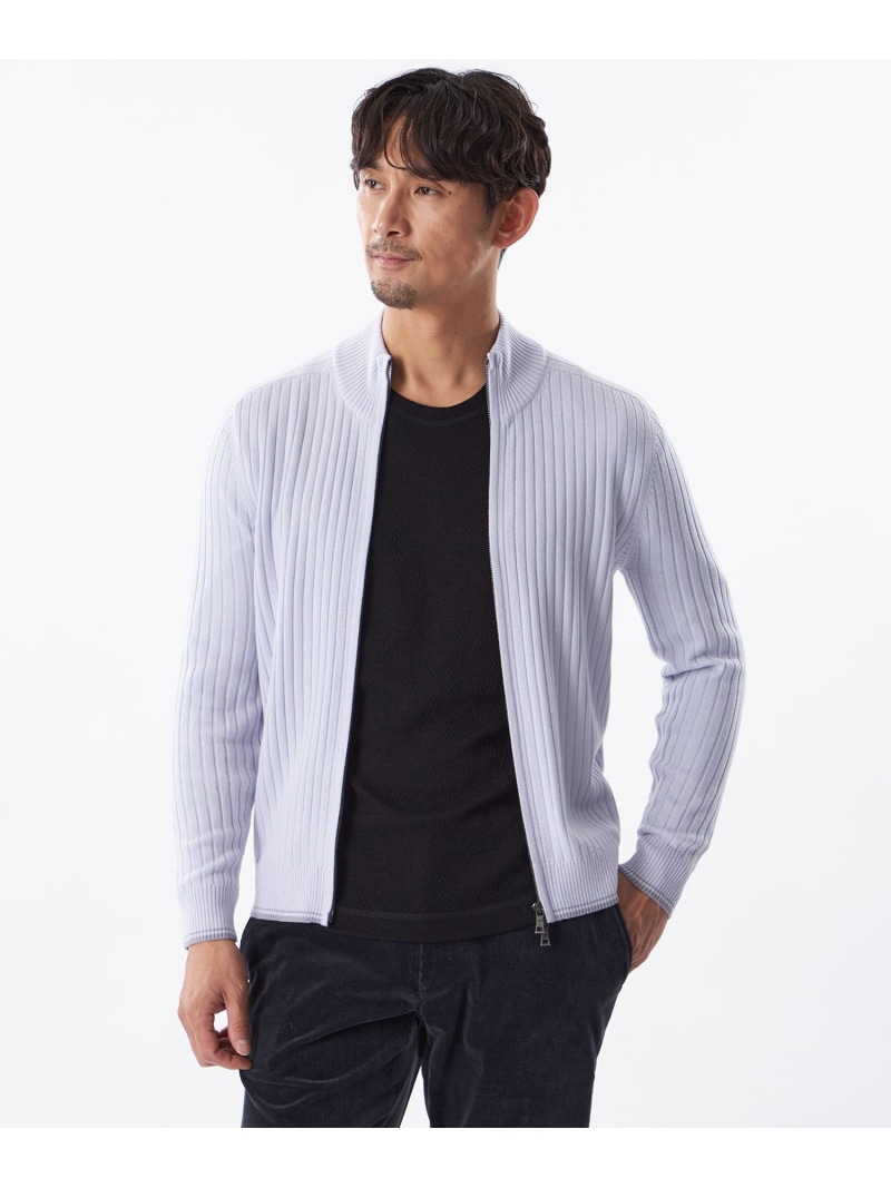 【SALE／20%OFF】【WEB&一部店舗限定】ジップアップニット EPOCA UOMO エポカ トップス ニット グレー ブラック ブルー【RBA_E】【送料無料】[ Fashion]