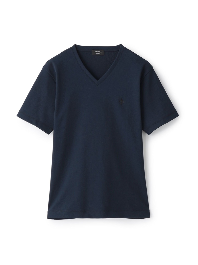ストレッチリンクスVネックカットソー EPOCA UOMO エポカ トップス カットソー・Tシャツ ホワイト ネイビー【送料無料】[ Fashion]｜EPOCA