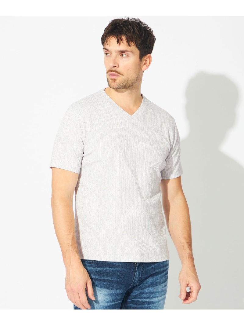 【SALE／20%OFF】クラッシュジオメVネックカットソー EPOCA UOMO エポカ トップス カットソー・Tシャツ ネイビー グレー【RBA_E】【送料無料】[ Fashion]｜EPOCA