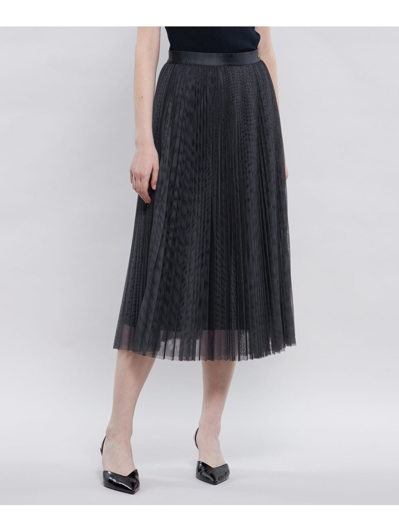 チュールプリーツスカート EPOCA エポカ スカート ロング・マキシスカート ブラック ネイビー【送料無料】[ Fashion] 35,035円