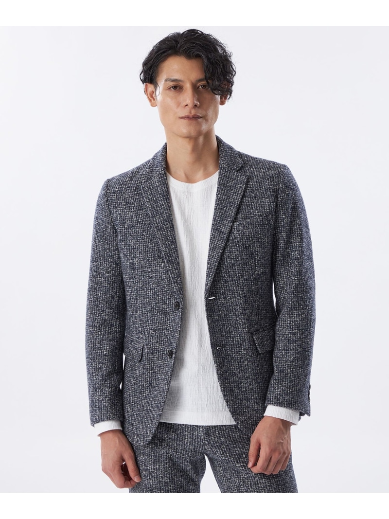 【PRIMA COLLECTION】【セットアップ対応】ミックスパターンジャケット EPOCA UOMO エポカ ジャケット・アウター テーラードジャケット・ブレザー ネイビー【送料無料】[ Fashion]