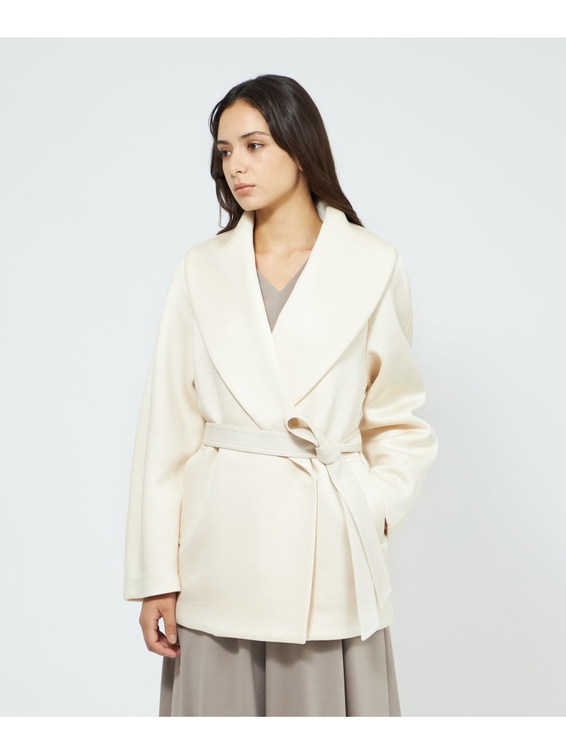 【SALE／46%OFF】ウールダンボール ショールカラーコート EPOCA エポカ ジャケット・アウター その他のジャケット・アウター ホワイト ネイビー【RBA_E】【送料無料】[ Fashion]｜EPOCA