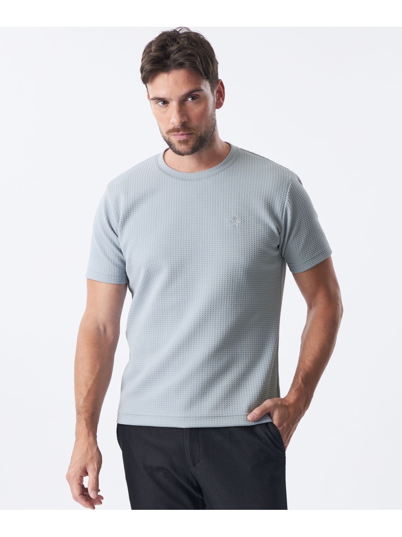 【SALE／20%OFF】ウェーブワッフルカットソー EPOCA UOMO エポカ トップス カットソー・Tシャツ ネイビー グレー ホワイト ブラック【RBA_E】【送料無料】[ Fashion]