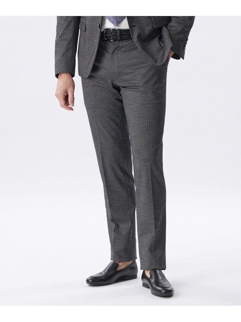 【セットアップ対応】ヘリンボーンジャージースラックス EPOCA UOMO エポカ パンツ スラックス・ドレスパンツ ネイビー グレー【送料無料】[ Fashion]