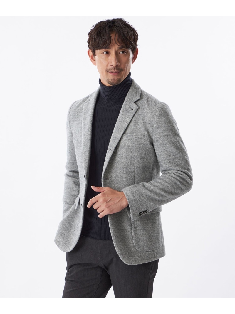 【SALE／23%OFF】起毛ジャケット EPOCA UOMO エポカ ジャケット・アウター テーラードジャケット・ブレザー グレー ブラック【RBA_E】【送料無料】[ Fashion]
